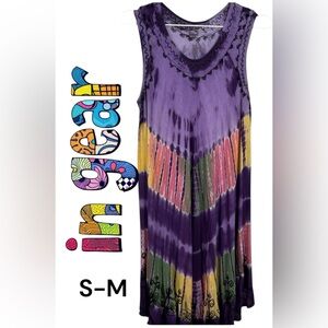 👛 (ANY 2/$25) INGEAR Maxi Asymmetrical Tie Dye Dress